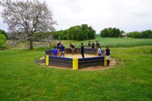 Students play Gaga Ball during Afterschool Sports Club