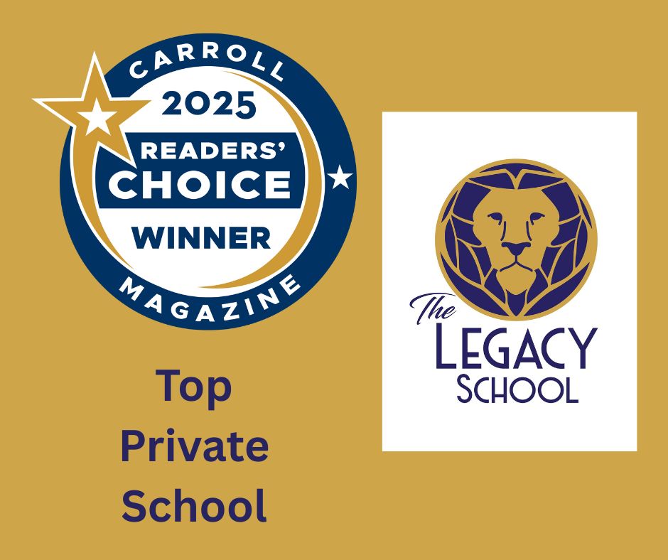 The Legacy School, Inc. was voted Top Private School and Honorable Mention for Camp Terrapin in the Carroll Magazine 2025 Readers' Choice Awards