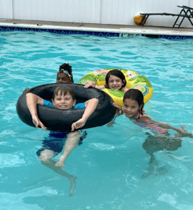 After intensive tutoring and teaching sessions, campers enjoy the pool at Camp Terrapin