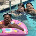 Students at Camp Terrapin at The Legacy School play in the on-campus pool
