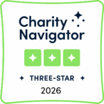 Image shows The Legacy School's Charity Navigator Three-Star 2026 Logo