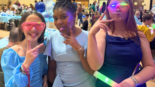 Students at The Legacy School have fun at the Winter Social.